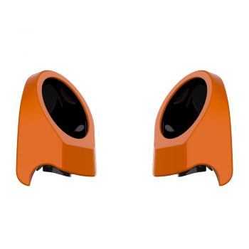 Baja Orange 6.5 Inch Speaker Pods for Advanblack & Harley King Tour Pak