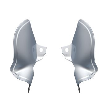 Barracuda Silver MID-FRAME AIR DEFLECTORS HEAT SHIELD FOR '18-'23 HARLEY SOFTAIL