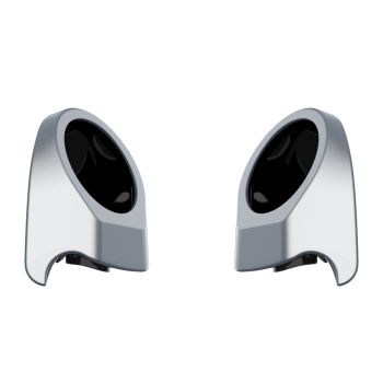 Barracuda Silver 6.5 Inch Speaker Pods for Advanblack & Harley King Tour Pak