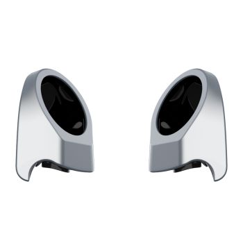 Barracuda Silver 6.5 Inch Speaker Pods for Advanblack & Harley King Tour Pak