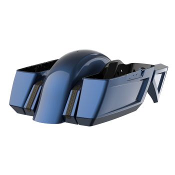 Big Blue Pearl Holeshot Chopped Bagger Kit for '14-'23 Harley Touring