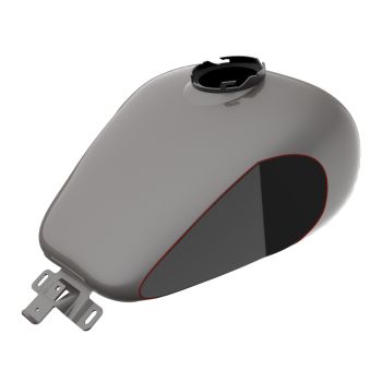 Billet Silver & Vivid Black HOLESHOT performance bagger Gas tank Center Gas Cap for '09-'23 Harley Tourings