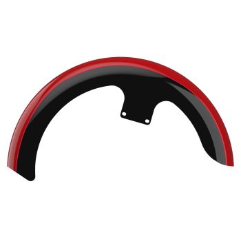 Billiard Red and Vivid Black 21" REVEAL WRAPPER HUGGER FRONT FENDER FOR '09-'23 HARLEY TOURING