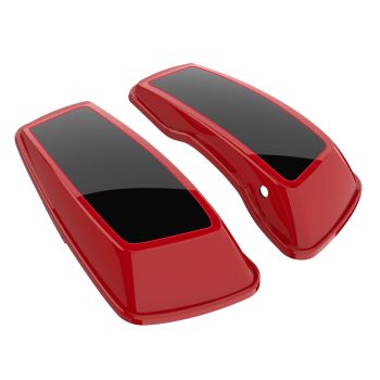 Billiard Red and Vivid Black STANDARD NORMAL SADDLEBAG LIDS FOR HARLEY DAVIDSON TOURING 2014+