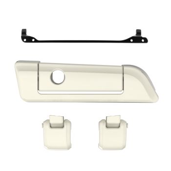 Birch White Hinges & Latch kit  For Harley Razor Chopped King Tour Pak