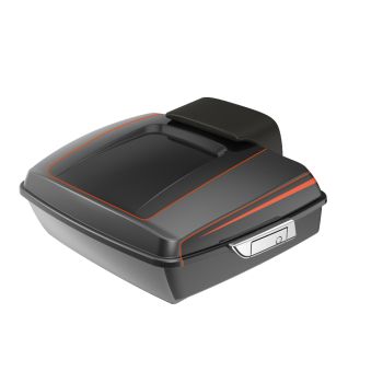 Black Earth Vivid Black RUSHMORE CHOPPED TOUR PACK PAK FOR '97-'22 HARLEY TOURING / SOFTAIL