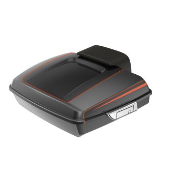 Black Earth Vivid Black Rushmore Razor Tour Pack Pad For  '97-'22 Harley Touring / Softail