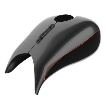 Black Earth Vivid Black Extended Stretched Tank Cover for Harley 2008-2020 Street Glide & Road Glide 