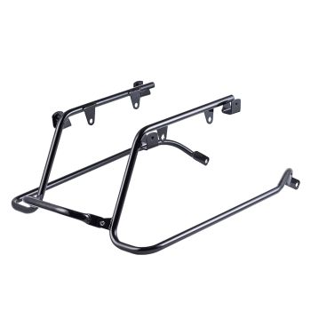 High Position BLACK HARD SADDLEBAGS CONVERSION BRACKETS FOR M8 Harley Low Rider S/ ST, Street Bob, Softail Standard