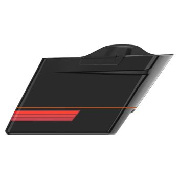 Advanblack Black Hole Dual Cutout Stretched Extended Saddlebag Bottoms for 2014+ Harley Davidson Touring