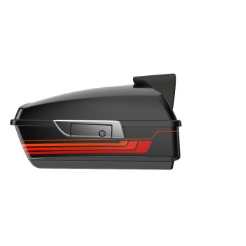 Advanblack Black Hole Razor Rear Tour Trunk Pack Luggage Trunk For '97-'20 Harley Touring Street Electra Road Glide