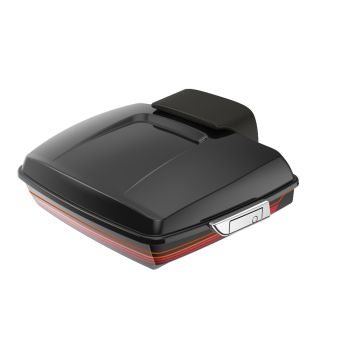 Advanblack Black Hole Razor Rear Tour Trunk Pack Luggage Trunk For '97-'20 Harley Touring Street Electra Road Glide