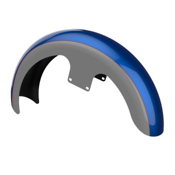 Custom Two Tone 21" Reveal Wrapper Hugger Front Fender For '09-'23 Harley Touring