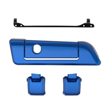 Bright Billiard Blue Hinges & Latch kit  For Harley Razor Chopped King Tour Pak