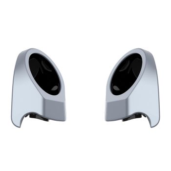 Brilliant Silver 6.5 Inch Speaker Pods for Advanblack & Harley King Tour Pak
