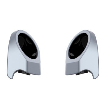 Brilliant Silver 6.5 Inch Speaker Pods for Advanblack & Harley King Tour Pak