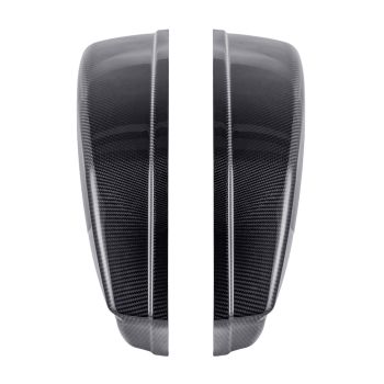 Advanblack Glossy Black Forged Carbon Fiber Clamshells Bags Covers | Direct Fit for Harley M8 Softail w/ OEM Bags