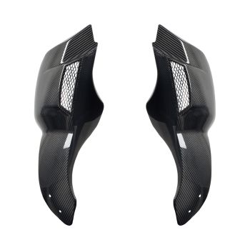Black Carbon Fiber Lower Leg Fairing For '12-'17 Dyna Low Rider, Street Bob & '18-Later Softail Low Rider S/ ST, Street Bob-Black