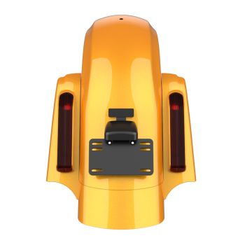 AdvanBlack Chrome Yellow Pearl CVO Style Rear Fender System For 09-13 Harley Davidson Touring Models
