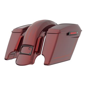 Copperhead stretched Bags, Lids Color Matched Latch Hardware for '23-'24 Harley Touring CVO & 2024 Street Glide, Road Glide