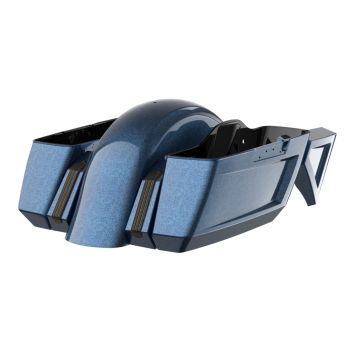 Cosmic Blue Pearl Holeshot Chopped Bagger Kit for '14-'23 Harley Touring
