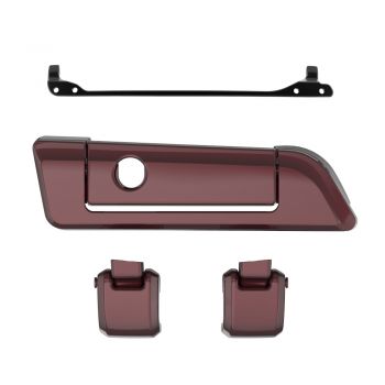 Crimson Red Sunglo Hinges & Latch kit  For Harley Razor Chopped King Tour Pak