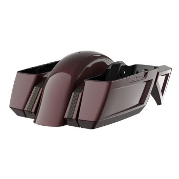 Crimson Red Sunglo Holeshot Chopped Bagger Kit for '14-'23 Harley Touring