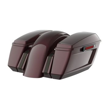 Crimson Red Sunglo Holeshot Chopped Bagger Kit for '09-'13 Harley Touring