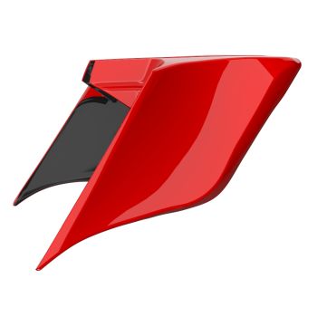 Rally Red ABS Stretched Extended Side Cover Panel for 2014+ Harley Davidson Touring 