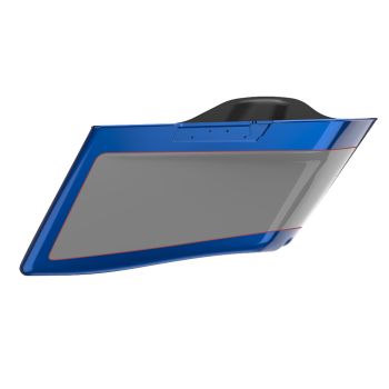 M8 Special Style Two Tone  Bright Billiard Blue and Billiard Gray CVO Style Tapered Stretched Extended Saddlebag Bottoms for Harley Davidson 2014+ Touring