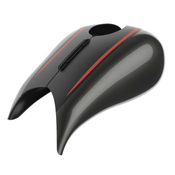 Advanblack Dark Alloy Extended Stretched Tank Cover for Harley 2008-2020 Street Glide & Road Glide 