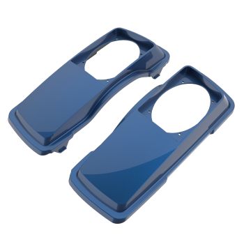 Advanblack Dark Blue Pearl 6 x 9 Saddlebag Speaker Lids Cover for Harley Davidson Touring '06-'13