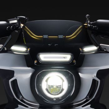  Gridlite LED Fairing Vent Light for M8 Softail with ST fairings