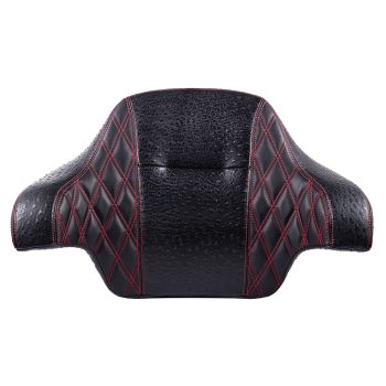 Raptor Wrap Around Backrest Pad With Red Custom Stitching for 2014-later Harley Touring King Tour Pak