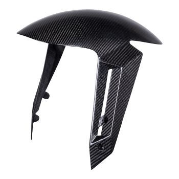 Advanblack Classic Twill Glossy Black Carbon Performance Front Fender w/ Fork Protection Design For Harley M8 Softail Lower Rider S/ST