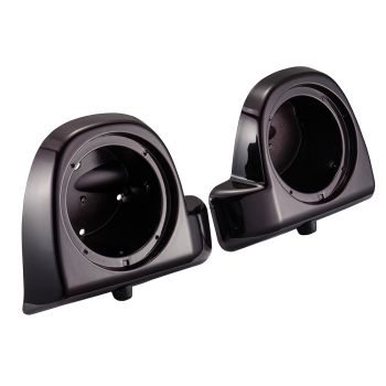 Advanblack Black Quartz  6.5" Speaker Pods Lower Vented Fairings 2014+ Harley Davidson Touring