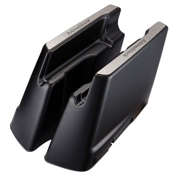 Advanblack Stretched Saddlebags Skid Plates in Stainless Steel