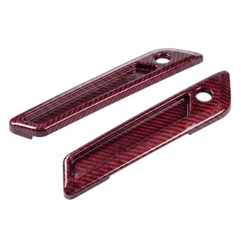 Advanblack Classic Twill Glossy Red Carbon Fiber Saddlebag Latches | Full Replacement Set for  '14-'23 Harley Touring
