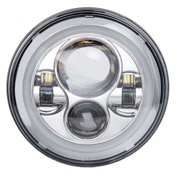 7 inch Chrome "Pro Radiance" HALO LED Headlight for Harley Tourings/ Softail/ Indian