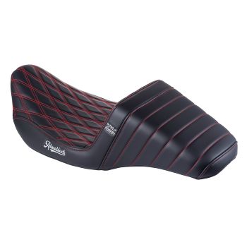 Red Stitching Advanblack "ProMonkey" Extended Reach Seat For '09-'23 Harley Touring