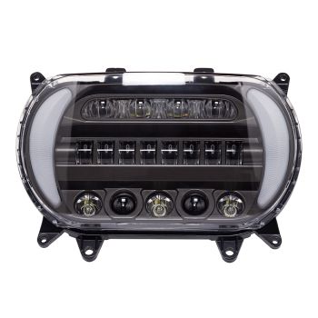 Industrial Gray Denim Attack Headlight For 2015up Road Glide