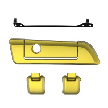 Eagle Eye Yellow Hinges & Latch kit  For Harley Razor Chopped King Tour Pak