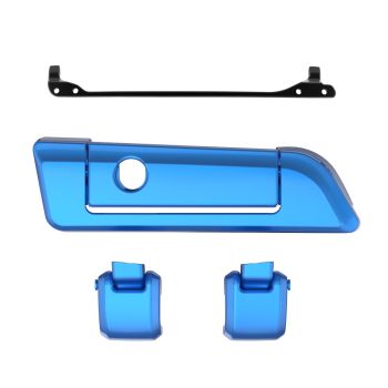 Electric Blue Hinges & Latch kit  For Harley Razor Chopped King Tour Pak