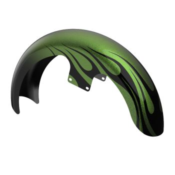 Envious Green Fade 19" Reveal Wrapper Hugger Front Fender For ''86-''21 Harley Touring Models 