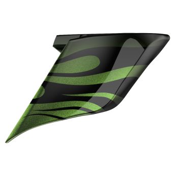Envious Green Fade ABS Stretched Extended Side Cover Panel for 2014+ Harley Davidson Touring 