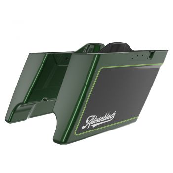 M8 Special Style Two Tone Deep Jade Pearl and Vivid Black 4.5‘’ Stretched Saddlebag Bottoms for Harley Davidson 2014+ Touring