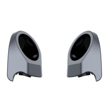 Gauntlet Grey Metallic 6.5 Inch Speaker Pods for Advanblack & Harley King Tour Pak