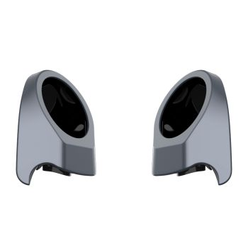 Gauntlet Grey Metallic 6.5 Inch Speaker Pods for Advanblack & Harley King Tour Pak