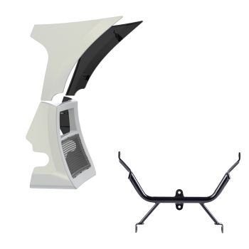 Golden White Pearl Spoiler Fairings Kit with Support Bracket for '23.5-'25 Harley Road Glide 