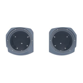 Gunship Gray 8inch Lower Fairings Speaker Pods  for Harley 24up Later Harley Touring